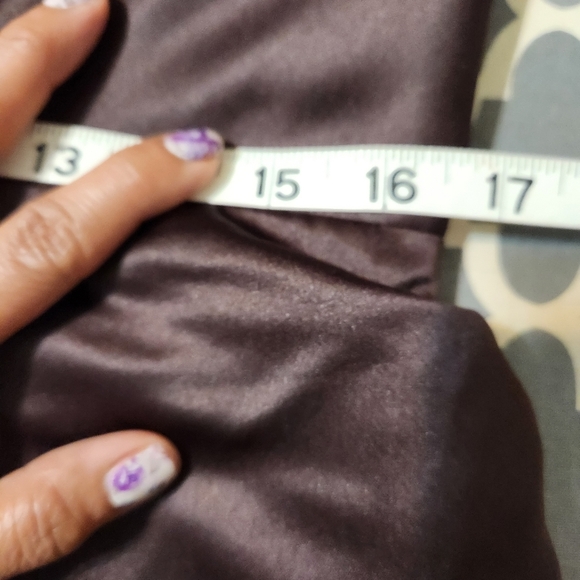 Calvin klein chocolate brown strapless pleated front ball gown xl gala … - Picture 11 of 12